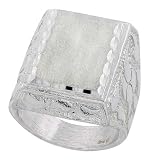Sterling Silver Rectangular Frame Nugget Ring, 1 (26mm) wide