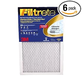 Filtrete UA07DC-6 Ultimate Allergen Reduction Filters, 1900 MPR, 10 x 20 x 1, 6-Pack