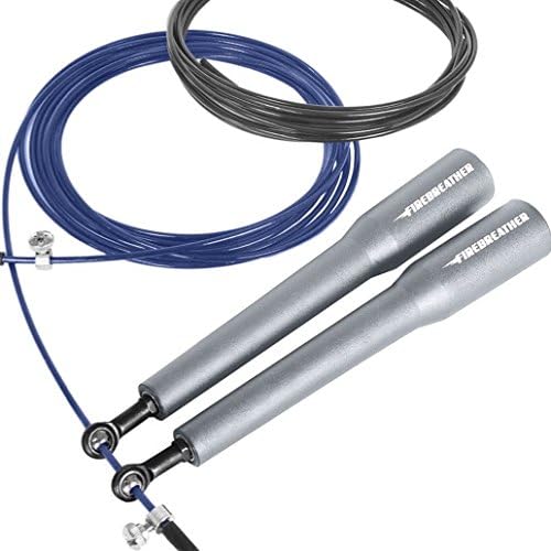 SPEED ROPE by FireBreather Training | Fast Jump Rope for Crossfit - Boxing - Wod Exercise - Fitness | Includes Replacement Cable - Professional Handles - Set of Adjustable Screws &amp; Carrying Bag