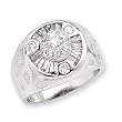 Sterling Silver Men's CZ Ring
