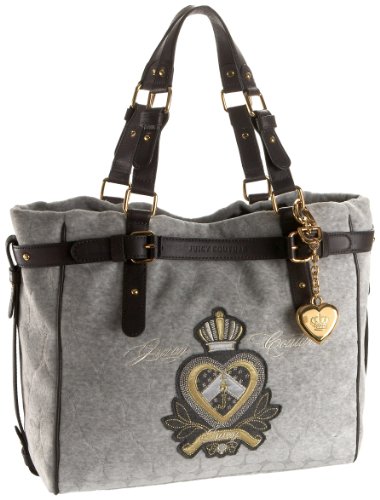 Travel Gear Bag Juicy Couture Fashion Velour Heart Jacquard Tote