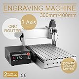 CNCShop CNC Router Engraving Machine CNC Engraver Cutting Machine 3040T 3th Axis Carving Tools Artwork Milling Woodworking (30x40cm 3040T 3Axis)