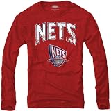 Majestic New Jersey Nets Long Sleeve Triblend T-Shirt Large