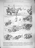 1889 HUNTING CHEETAHS DHAR CENTRAL INDIA LEOPARDS