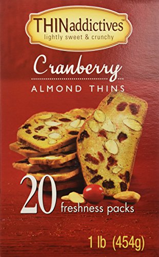 Thin Addictives, Thinaddictives Cranberry Almond 16 Oz: 20 Freshness Packs: 2 Boxes