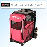 Zuca Sport Kit Black Frame & Pet Carrier Bag Pink PIBHP205