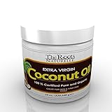 Coconut Oil - Extra Virgin 100% Certified Pure and Organic. For Skin and Hair Care. Extra Large 20oz Jar