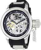 Invicta Men's 1088 Russian Diver Mechanical Skeleton Dial Black Polyurethane Watch