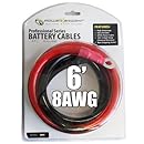 Power Bright 8-AWG6 8 AWG Gauge 6-Foot Professional Series Inverter Cables 800-1000 watt