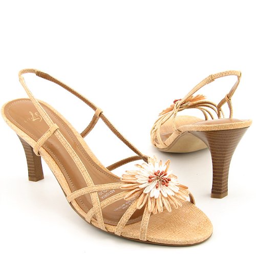 Life Stride Astoria Slingbacks Open Toe Shoes Beige Womens