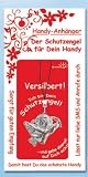 Eigenart - 561005 - Handy Schutzengel Versilbert mit Spruch in Rot Sorgt fuer guten Empfang / damit hast du das schoenste Handy