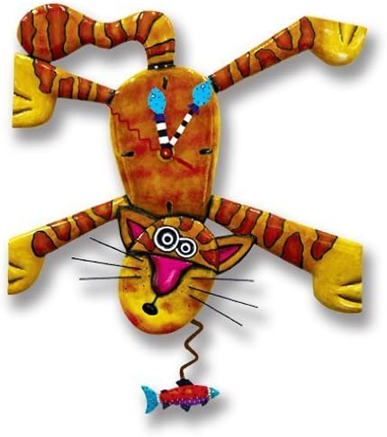 Allen Designs Dinner Time Cat Pendulum Clock by Close2MyArt