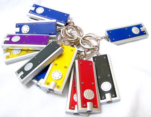 Mini LED Flashlight Key Chain – DOZEN(Colors May Vary)