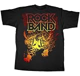 Rock Band Tiger Mens Black T-shirt