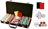 New premium 300 Clay Composite 11.5 gram Diamond Suited Poker chips set w/6 Dealer Buttons & 2 Cut Cards