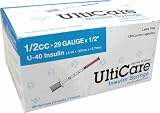 U-40 Insulin Syringe 1/2cc (100 pack) Medium Dose 29 Gauge 1/2"