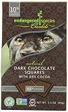 Endangered Species Panther, Natural Dark Chocolate Squares (88% Cocoa), 10-Count Individually Wrapped Pieces (Pack of 6)