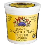 Prosperity Organic Foods Organic Coconut Flax Butter, Original, 12-Ounce Tub (Pack of 3)