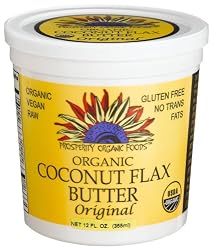 Prosperity Organic Foods Organic Coconut Flax Butter, Original, 12-Ounce Tub (Pack of 3)