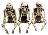 3 Skeleton Computer Toppers See Speak Hear No Evil