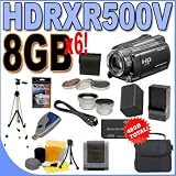 517iyYEZsBL. SL160  Sony HDR XR500V 120GB HDD HD Camcorder w/12x Optical Zoom BigVALUEInc Accessory Saver 8GB Six Pack FH100 Replacement Battery/Rapid Charger Filters/Lens Bundle