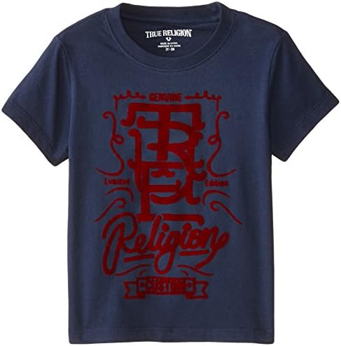 True Religion Little Boys' Stacked True Tee, Midnight, 7