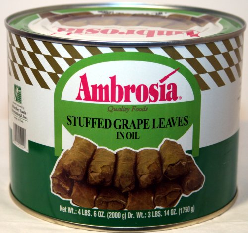 Ambrosia Grape Leaves, Stuffed with Rice, 70 oz. by Appetizers