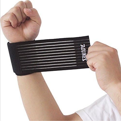 [Wrist Support] ShiningDay Breathable Neoprene Adjustable Wrist Wrap, One Size (Black)