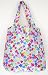 Trendy Sturdy Shopping Tote Bag - Color Flowers Hearts Pattern