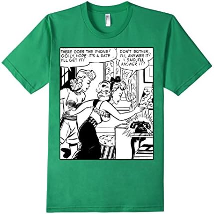 Sexy Vintage Retro Pinup Girl Art American Apparel T-Shirt - Male Medium - Kelly Green