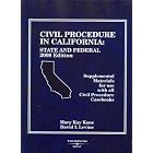 Click here to buy Civil Procedure in California: State and Federal Supplemental Materials for use with all... by  Mary Kay Kane and David I. Levin.