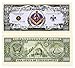 FREEMASON - MASONIC MILLION DOLLAR BILL (5 bills)