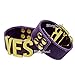 Harley Quinn Yes Sir Bracelets Pair - Suicide Squad Purple Strap Cuff Bracelet