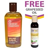 Desert Essence Pure Jojoba Oil + FREE Aura Cacia Natural Skin Care Grapeseed Oil