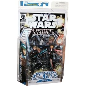 Star Wars Comic Packs LUKE SKYWALKER & DEENA SHAN Star Wars Rebellion #3 Action Figures & Comic Book Set
