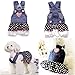 ROPALIA Summer Puppy Pet Dog Cat Denim Strap Dress Polk Dot Jumpsuit Clothes XXS