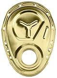 Milodon 65555 Gold Zinc Plated Reinforced Timing Cover for Small Block Chevy