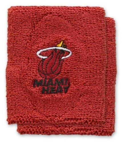 NBA Miami Heat 2-Pack Team Logo Wristbands - Dark Red