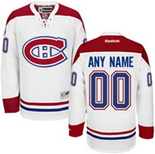 SuJe Men's Montreal Canadiens Custom Premier Jersey Away White Size M-3XL