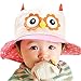 Gemini Fairy Spring Summer Sun Protection Hat Lovely Owl Crative Design Bucket Cap with Wide Brim for Baby (1-4 Year Old) (owl)