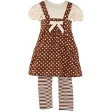 Toddler Girls Clothes BROWN 3Pc Legging Outfit School BONNIE JEAN Fall 2T-4T