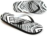 Zubaz Flip Flops: Black/White Zubaz King Flip Flops