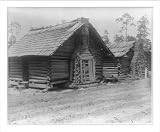 Historic Print (L): [Cabins of African Americans near Thomasville, Georgia, showing structure and position o