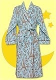 Bedhead Eiffel Tower Blue Flannel Robe - Final Sale!