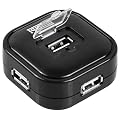mumbi USB HUB 4 Port magnetisch - USB 2.0 Verteiler - Bus powered - ohne Netzteil - Plug & Play - Windows 2000 XP Vista 7 Mac Os