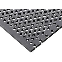 PVC Perforated Sheet, Gray, Staggered 1/8" Round Perfs, 7/32" Center Spacing