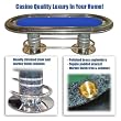 Blue Deluxe 96 inch Holdem Table - Raceway and Cupholders