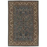 IMAGE OF Mystical Garden Williamsburg Garden Blue Oriental Rug Size: Round 7'9