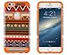 iPhone 6, DandyCase 2in1 Hybrid High Impact Hard Aztec Tribal Pattern + Orange Silicone Case Cover for Apple iPhone 6 (4.7