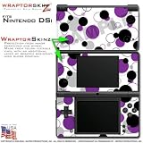 Nintendo DSi Skin Lots of Dots Purple on White WraptorSkinz Skins (DSi NOT INCLUDED)